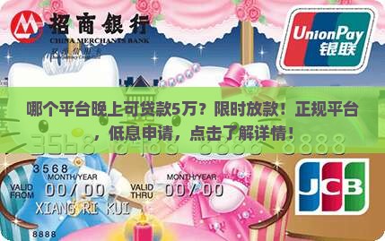 哪个平台晚上可贷款5万