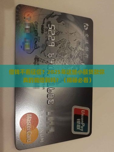 借钱不看征信的小额贷款