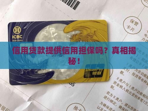 信用贷款提供信用担保吗