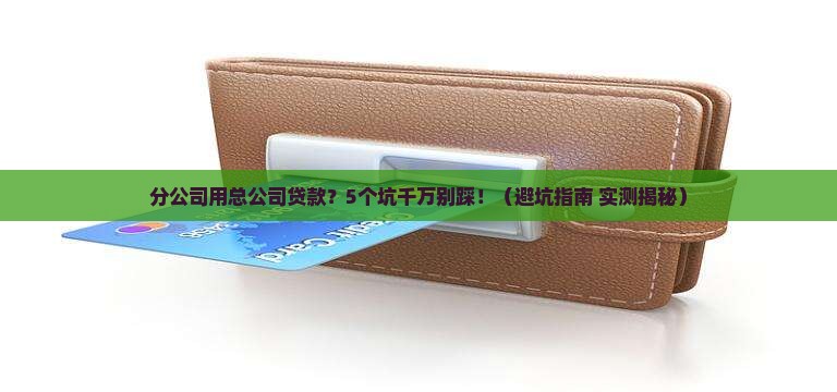分公司使用总公司贷款