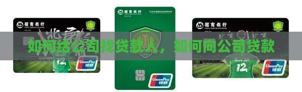如何给公司找贷款人