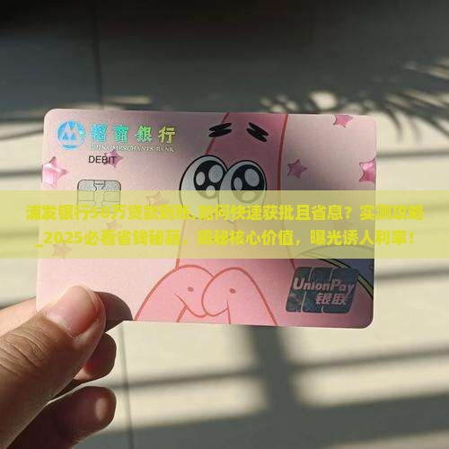 浦发银行50万贷款到账