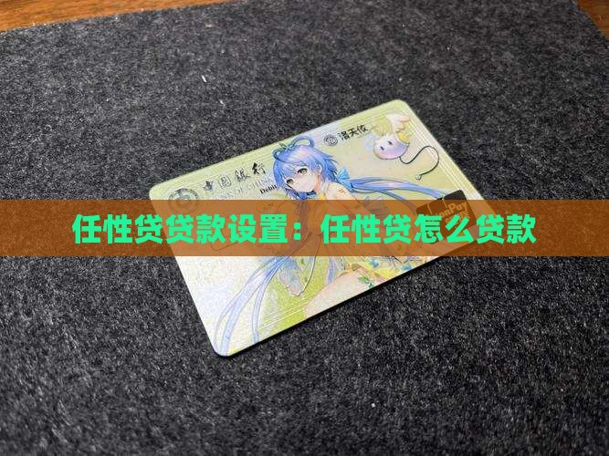 任性贷贷款设置