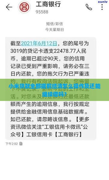 小米贷款全部提前结清