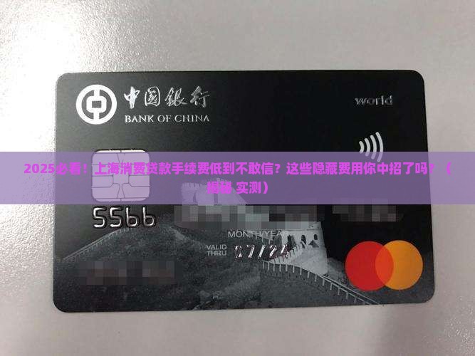 上海消费贷款手续费低