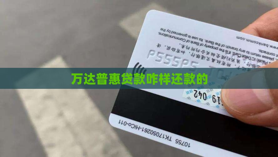 万达普惠贷款咋样还款的