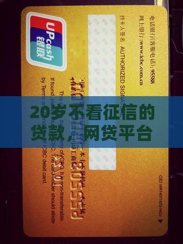 20岁不看征信的贷款