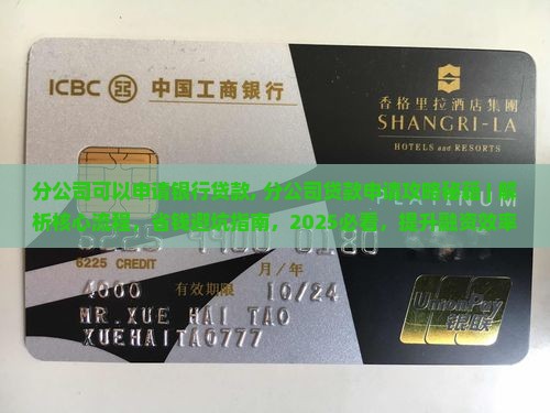 分公司可以申请银行贷款