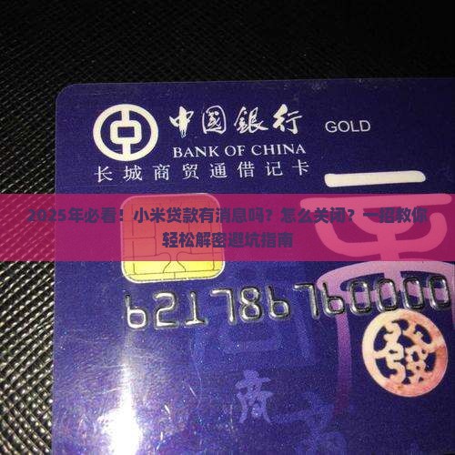 小米贷款有消息吗怎么关闭