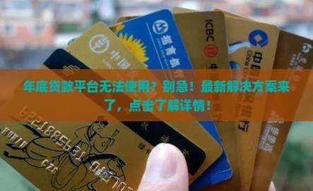 年底贷款平台无法使用