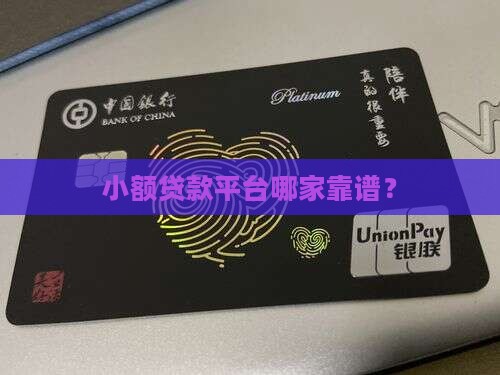 小额贷款平台哪家靠谱