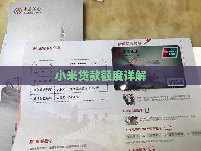 小米金融贷款发放额度
