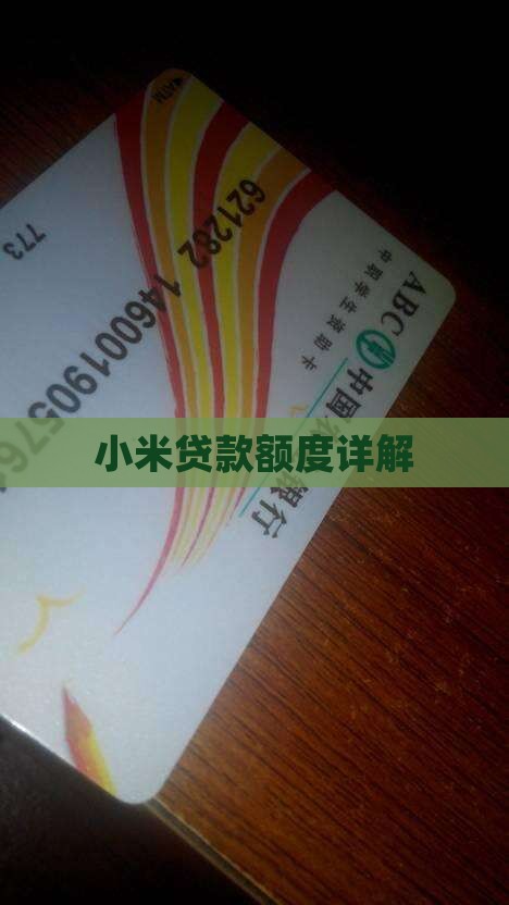 小米金融贷款发放额度
