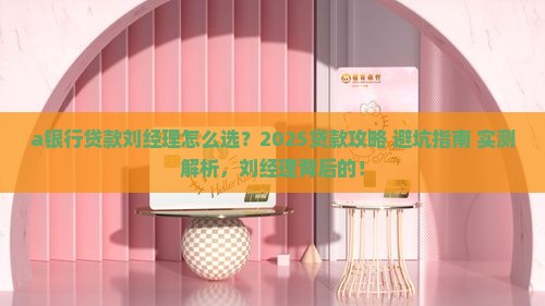a银行贷款刘经理
