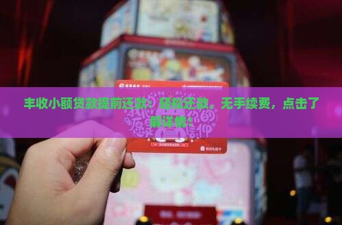 丰收小额贷款提前还款