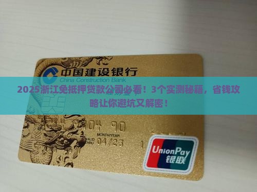 浙江免抵押贷款公司