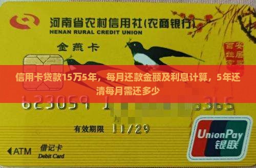 信用卡贷款15万5年