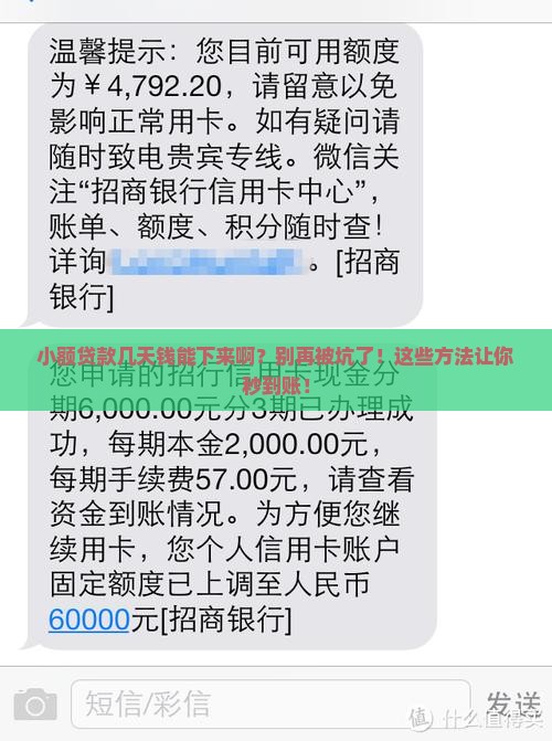 小额贷款几天钱能下来啊