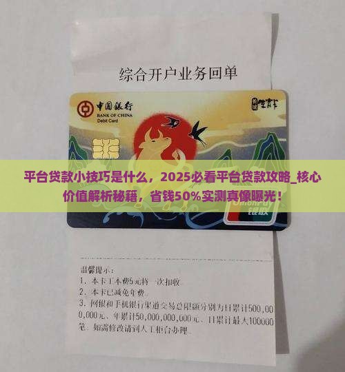 平台贷款小技巧是什么