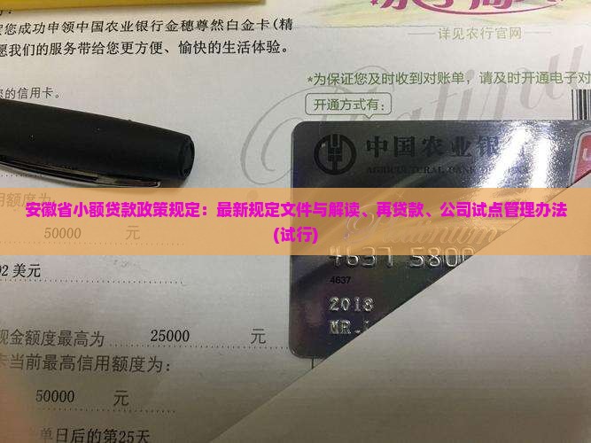 安徽省小额贷款政策规定：最新规定文件与解读、再贷款、公司试点管理办法(试行)