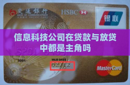 信息科技公司在贷款与放贷中都是主角吗