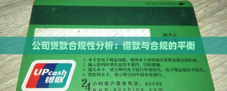 公司贷款合规性分析：借款与合规的平衡
