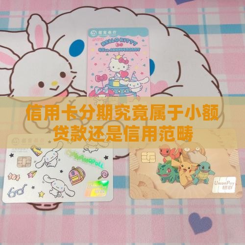 信用卡分期究竟属于小额贷款还是信用范畴