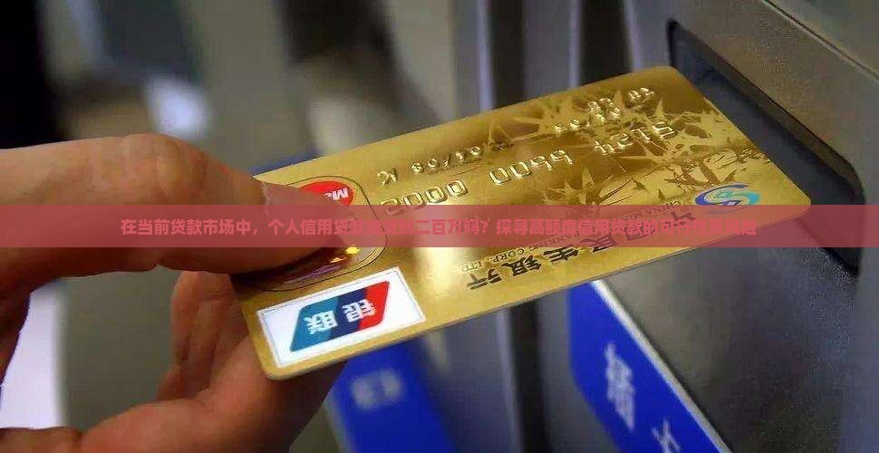 在当前贷款市场中，个人信用贷款能贷到二百万吗？探寻高额度信用贷款的可行性及风险