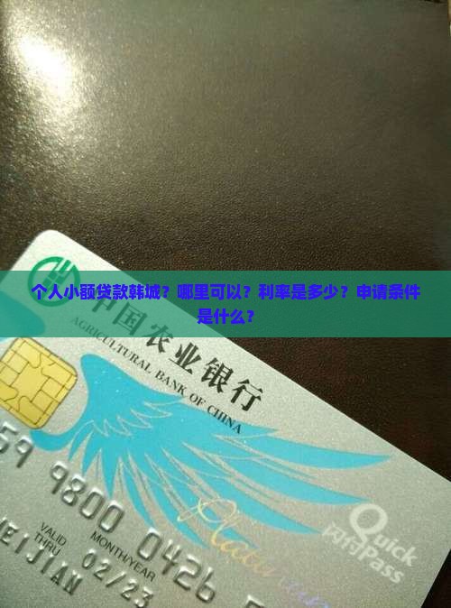 个人小额贷款韩城？哪里可以？利率是多少？申请条件是什么？