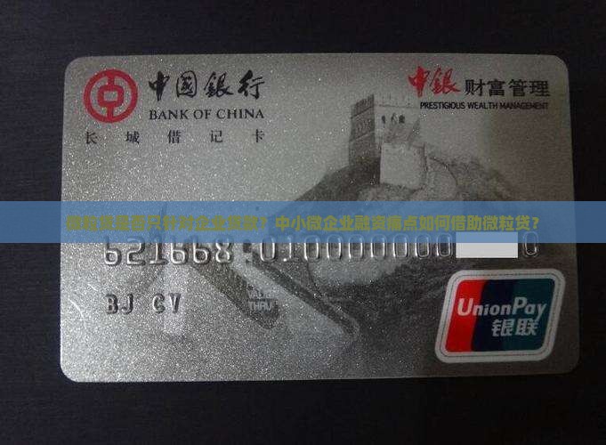 微粒贷是否只针对企业贷款？中小微企业融资痛点如何借助微粒贷？