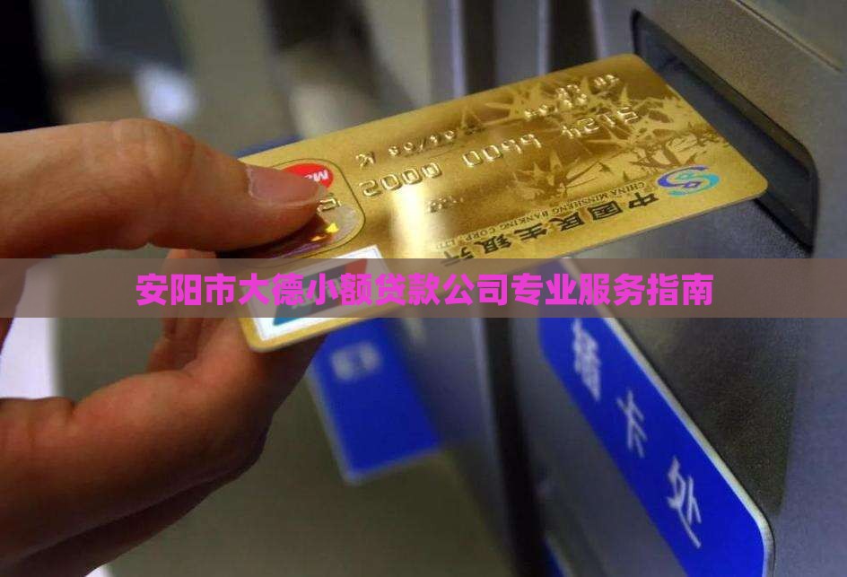 安阳市大德小额贷款公司专业服务指南