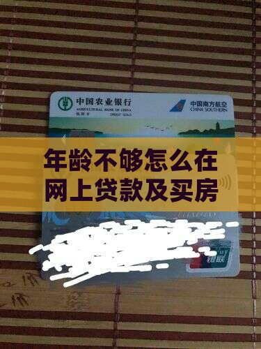 年龄不够怎么在网上贷款及买房借钱？