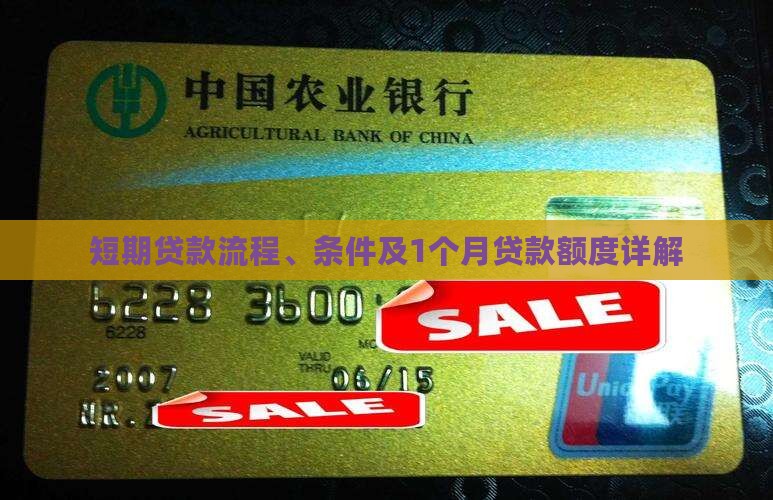短期贷款流程、条件及1个月贷款额度详解