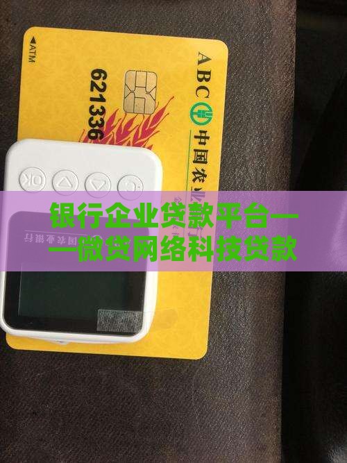 银行企业贷款平台——微贷网络科技贷款服务
