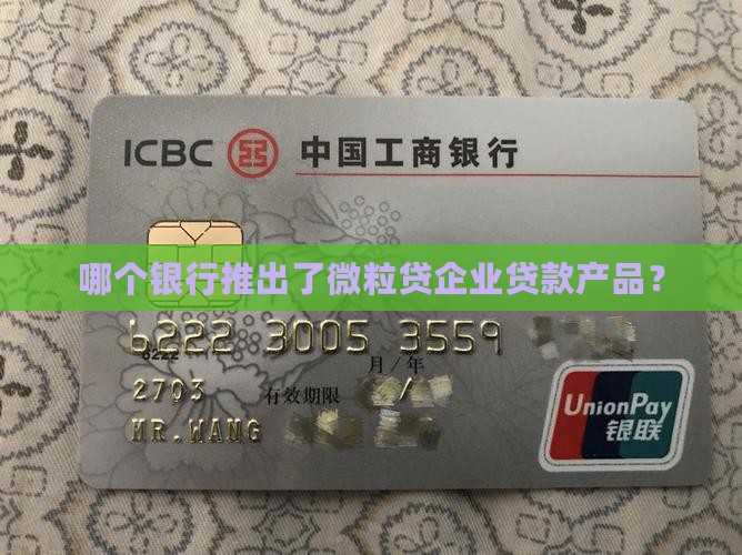 哪个银行推出了微粒贷企业贷款产品？