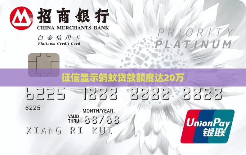 征信显示蚂蚁贷款额度达20万