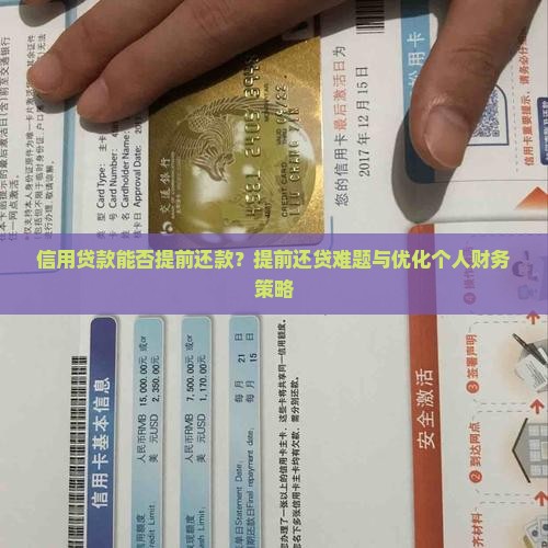 信用贷款能否提前还款？提前还贷难题与优化个人财务策略