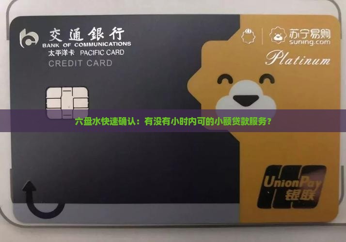 六盘水快速确认：有没有小时内可的小额贷款服务？