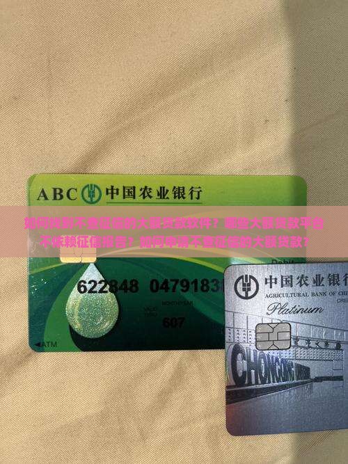 如何找到不查征信的大额贷款软件？哪些大额贷款平台不依赖征信报告？如何申请不查征信的大额贷款？