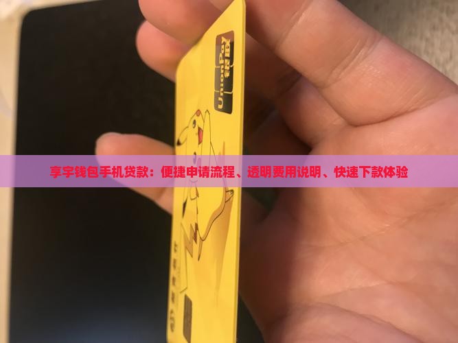 享宇钱包手机贷款：便捷申请流程、透明费用说明、快速下款体验