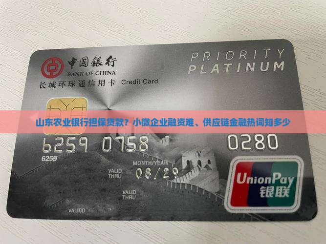 山东农业银行担保贷款？小微企业融资难、供应链金融热词知多少