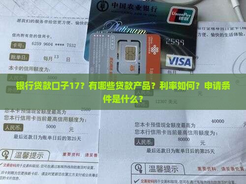 银行贷款口子17？有哪些贷款产品？利率如何？申请条件是什么？