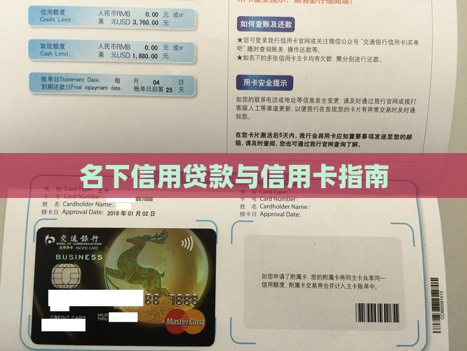 名下信用贷款与信用卡指南