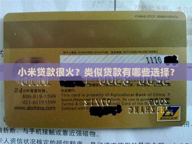 小米贷款很火？类似贷款有哪些选择？