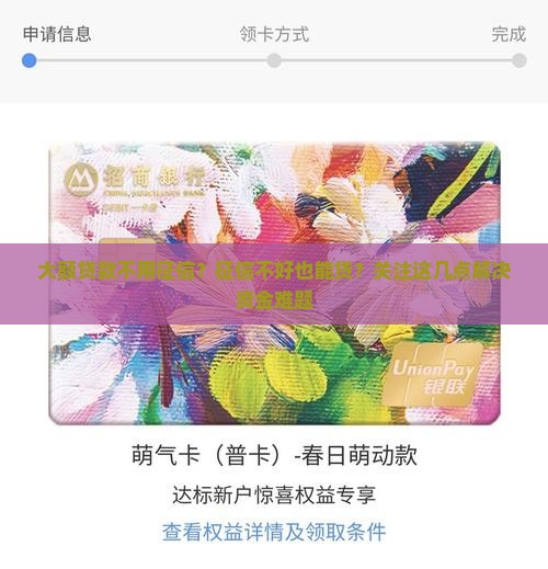 大额贷款不用征信？征信不好也能贷？关注这几点解决资金难题