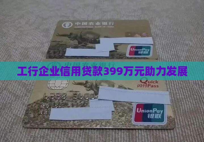 工行企业信用贷款399万元助力发展