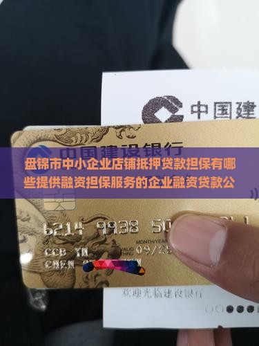 盘锦市中小企业店铺抵押贷款担保有哪些提供融资担保服务的企业融资贷款公司