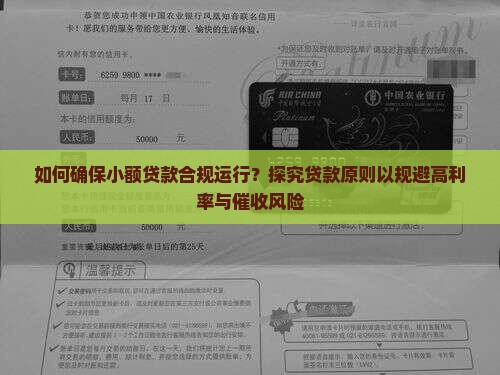 如何确保小额贷款合规运行？探究贷款原则以规避高利率与催收风险