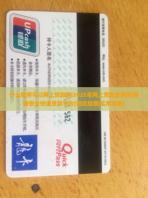什么程序可以网上贷款的