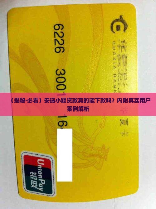 安振小额贷款有下款的吗
